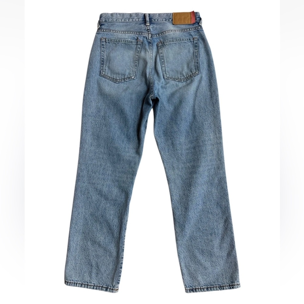 Acne Studios Womens Light Blue Denim Tapered Straight Cropped Jeans Sz 27x 26 - Picture 3 of 7